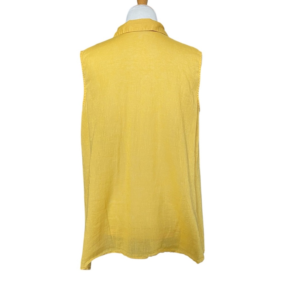 J. Jill linen blend sleeveless button down tunic top - Picture 4 of 6